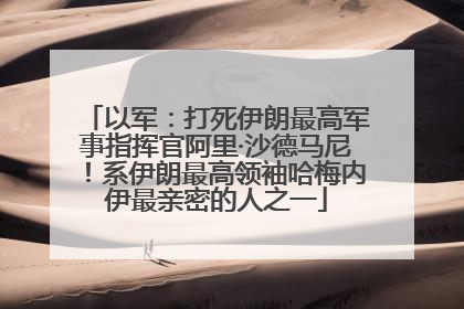 以军：打死伊朗最高军事指挥官阿里·沙德马尼！系伊朗最高领袖哈梅内伊最亲密的人之一