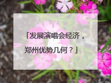 发展演唱会经济，郑州优势几何？