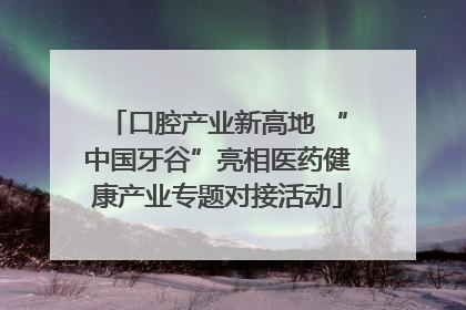 口腔产业新高地 “中国牙谷”亮相医药健康产业专题对接活动