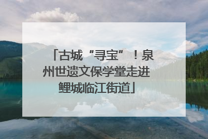 古城“寻宝”！泉州世遗文保学堂走进鲤城临江街道