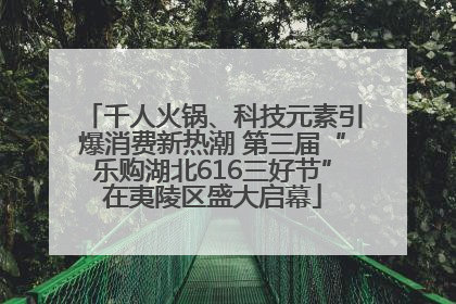 千人火锅、科技元素引爆消费新热潮 第三届“乐购湖北616三好节”在夷陵区盛大启幕