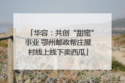 华容：共创“甜蜜”事业 鄂州邮政帮庄屋村线上线下卖西瓜