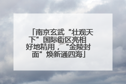 南京玄武“壮观天下”国际街区亮相 好地精用，“金陵封面”焕新通四海