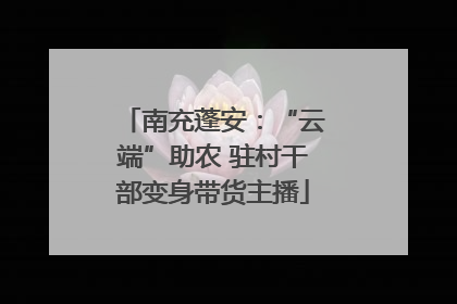 南充蓬安：“云端”助农 驻村干部变身带货主播