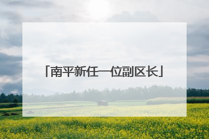 南平新任一位副区长