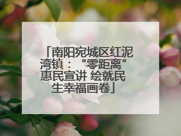 南阳宛城区红泥湾镇：“零距离”惠民宣讲 绘就民生幸福画卷