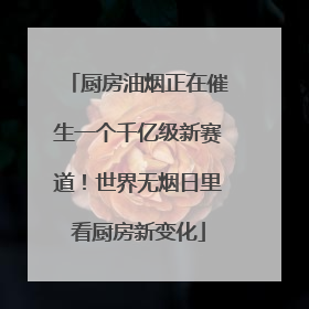 厨房油烟正在催生一个千亿级新赛道！世界无烟日里看厨房新变化