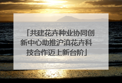共建花卉种业协同创新中心助推沪滇花卉科技合作迈上新台阶