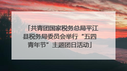 共青团国家税务总局平江县税务局委员会举行“五四青年节”主题团日活动