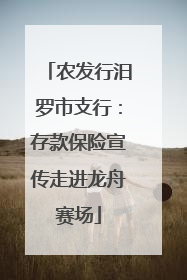 农发行汨罗市支行：存款保险宣传走进龙舟赛场