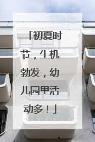 初夏时节，生机勃发，幼儿园里活动多！