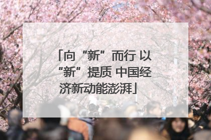 向“新”而行 以“新”提质 中国经济新动能澎湃