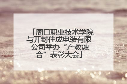 周口职业技术学院与开封住成电装有限 公司举办“产教融合”表彰大会