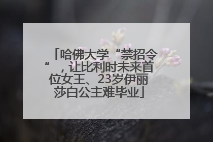 哈佛大学“禁招令”，让比利时未来首位女王、23岁伊丽莎白公主难毕业