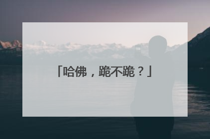 哈佛，跪不跪？