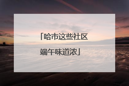 哈市这些社区端午味道浓