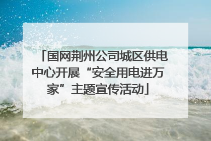 国网荆州公司城区供电中心开展“安全用电进万家”主题宣传活动