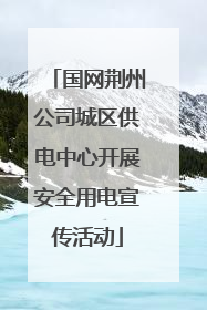 国网荆州公司城区供电中心开展安全用电宣传活动