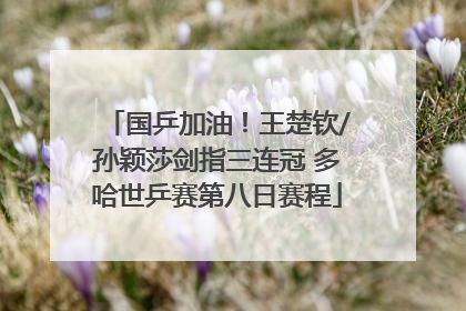 国乒加油！王楚钦/孙颖莎剑指三连冠 多哈世乒赛第八日赛程