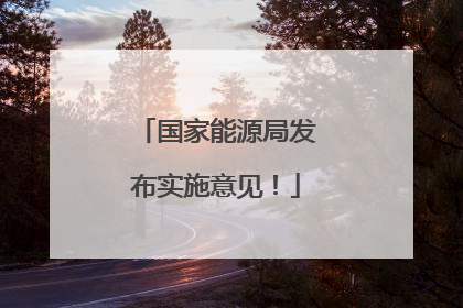 国家能源局发布实施意见！