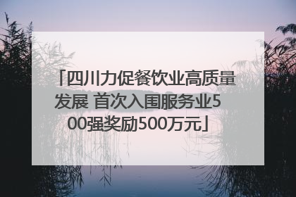 四川力促餐饮业高质量发展 首次入围服务业500强奖励500万元