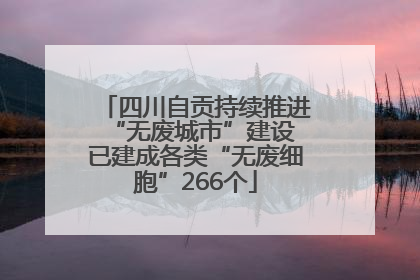 四川自贡持续推进“无废城市”建设 已建成各类“无废细胞”266个
