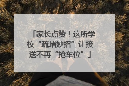 家长点赞！这所学校“疏堵妙招”让接送不再“抢车位”