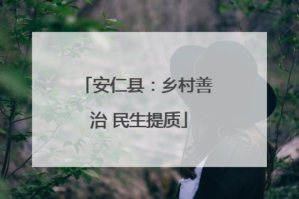 安仁县：乡村善治 民生提质