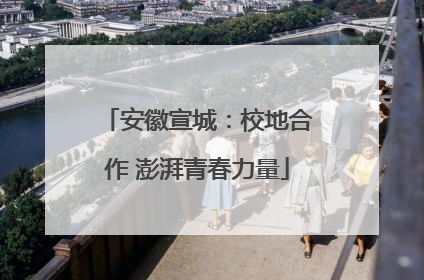 安徽宣城：校地合作 澎湃青春力量