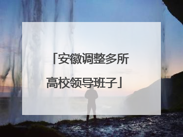 安徽调整多所高校领导班子