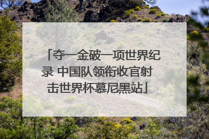 夺一金破一项世界纪录 中国队领衔收官射击世界杯慕尼黑站