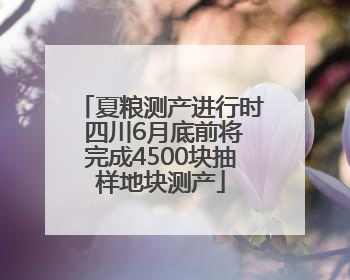 夏粮测产进行时 四川6月底前将完成4500块抽样地块测产