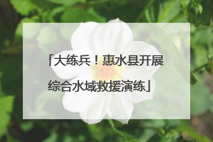 大练兵！惠水县开展综合水域救援演练