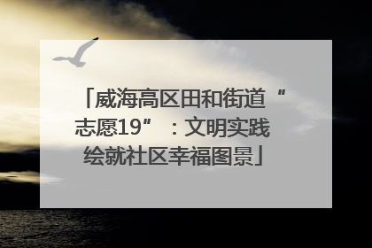 威海高区田和街道“志愿19”：文明实践绘就社区幸福图景