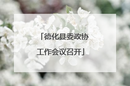 德化县委政协工作会议召开