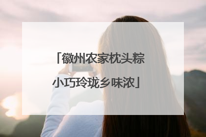 徽州农家枕头粽 小巧玲珑乡味浓