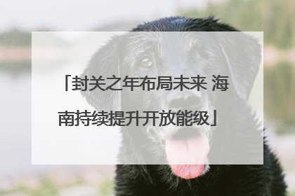 封关之年布局未来 海南持续提升开放能级