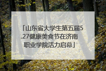 山东省大学生第五届5.27健康美食节在济南职业学院活力启幕