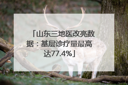 山东三地医改亮数据：基层诊疗量最高达77.4%