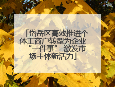 岱岳区高效推进个体工商户转型为企业“一件事” 激发市场主体新活力
