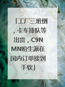 工厂三班倒，卡车排队等出货，C9NMN盼生派在国内订单接到手软