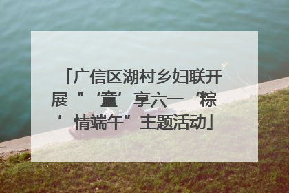 广信区湖村乡妇联开展“‘童’享六一‘粽’情端午”主题活动