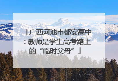 广西河池市都安高中：教师是学生高考路上的“临时父母”