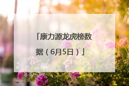 康力源龙虎榜数据（6月5日）