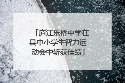 庐江乐桥中学在县中小学生智力运动会中斩获佳绩