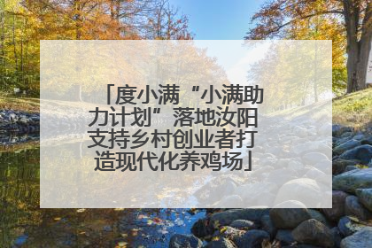 度小满“小满助力计划”落地汝阳支持乡村创业者打造现代化养鸡场