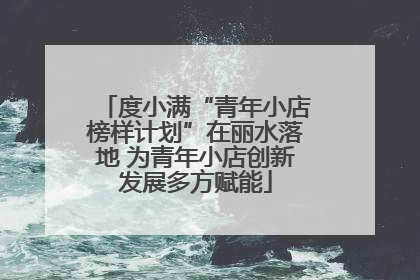 度小满“青年小店榜样计划”在丽水落地 为青年小店创新发展多方赋能
