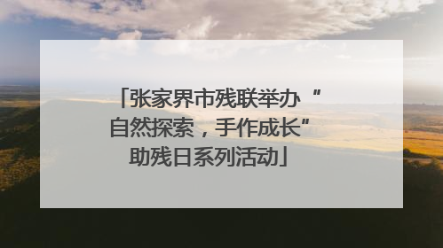 张家界市残联举办“自然探索，手作成长”助残日系列活动