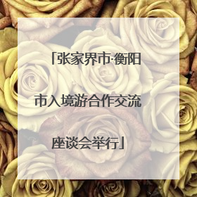 张家界市·衡阳市入境游合作交流座谈会举行