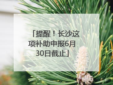 提醒！长沙这项补助申报6月30日截止